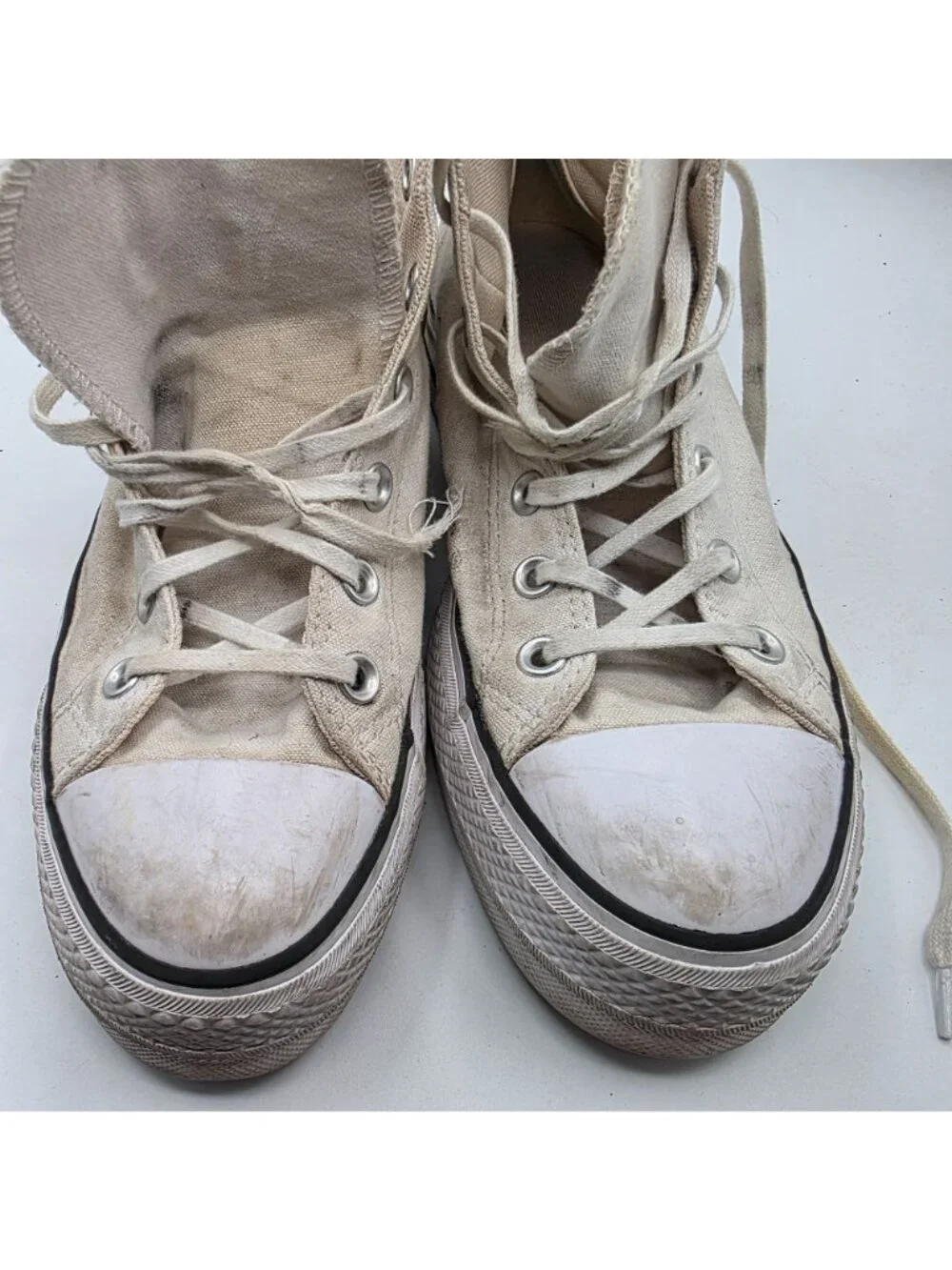 Converse Chuck Taylor All Star Lift Womens Size 9 White Canvas Platform Sneakers
